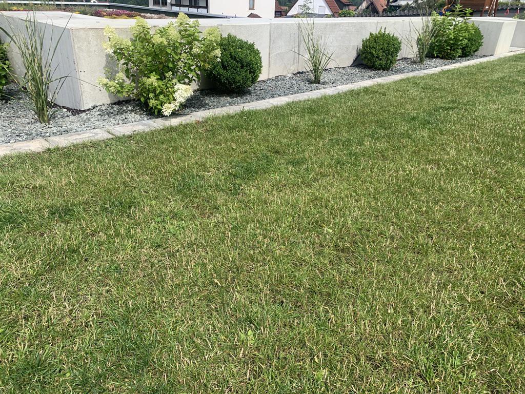 Abgrenzung aus Beton Elementen